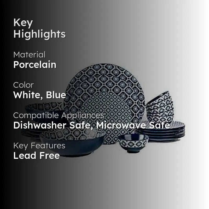 Indulge In Indigo Dinner Set - 21 Piece Set media 2