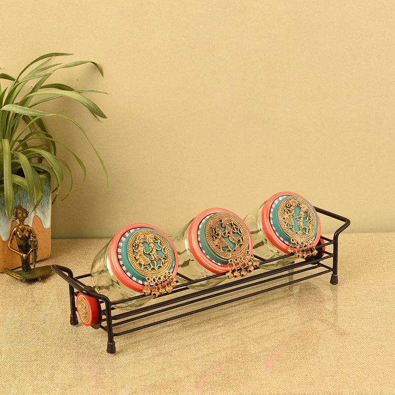 Samvad Jar Set With Tray - Four Piece Set