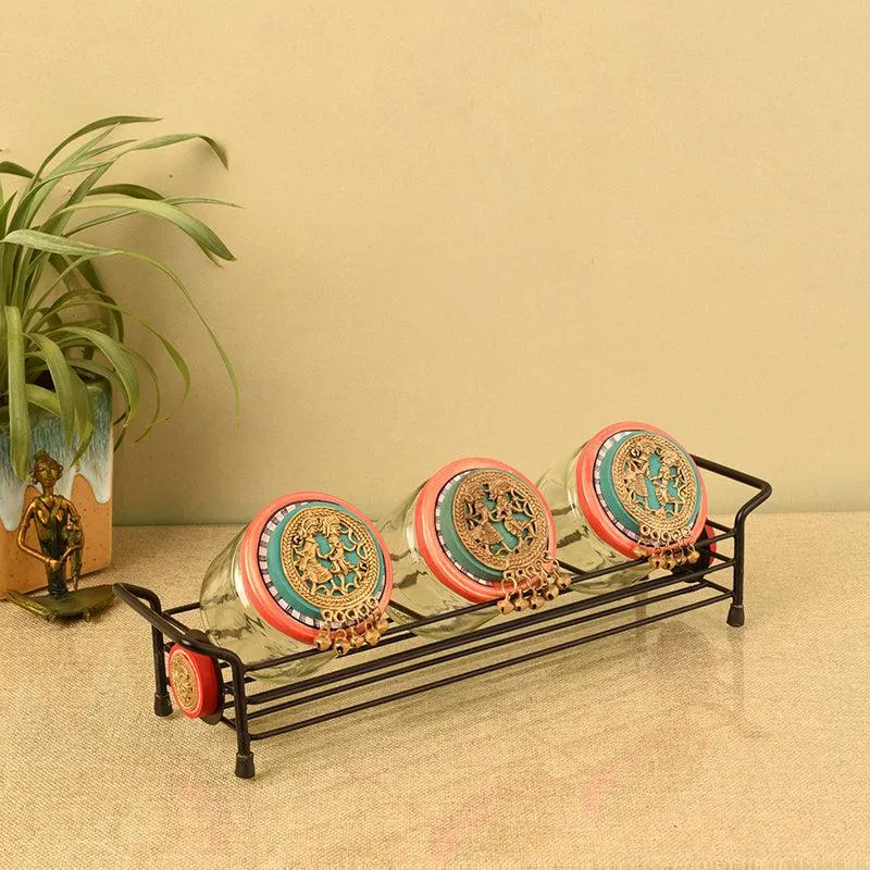 Samvad Jar Set With Tray - Four Piece Set media 1