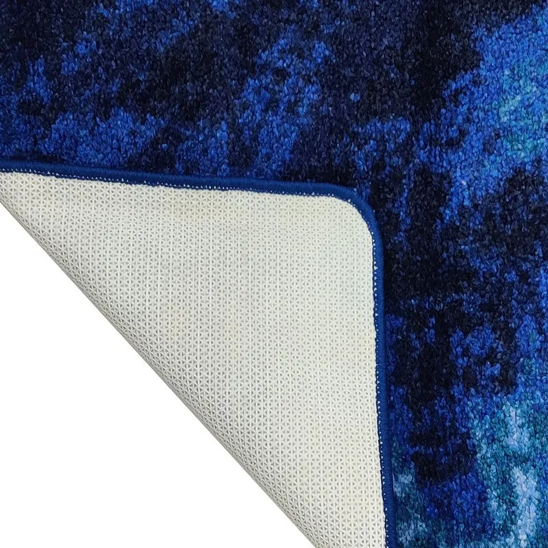 Ulros Abstract Micro Fiber Area Rug - Blue media 6