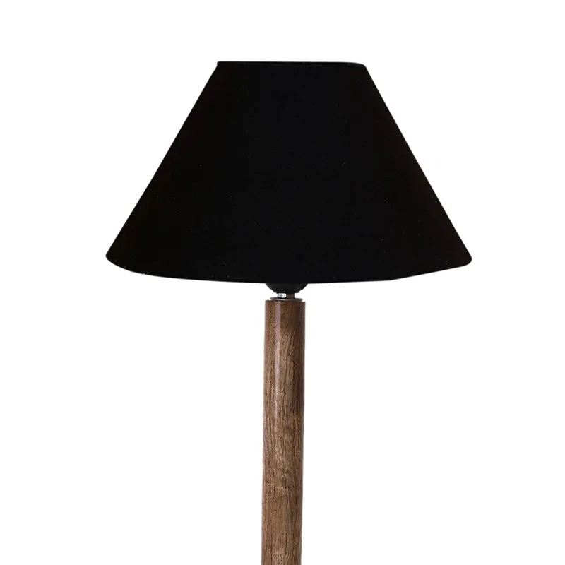 Glow Mesa Table Lamp With Wooden Base - Black,Brown media 6