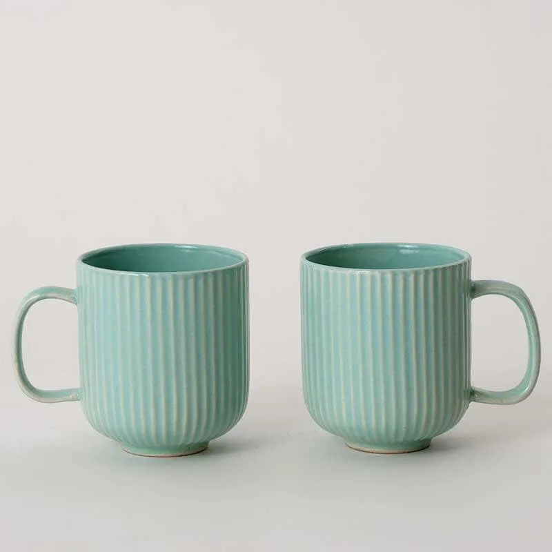 Cristie Ceramic Coffee Mug (320 mL Each/Mint) - Set of Two media 4
