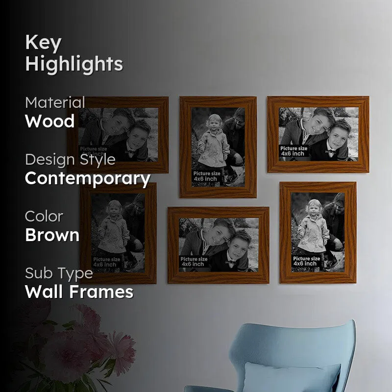 Nora Nova Photo Frame (Brown) - Set Of Six media 2