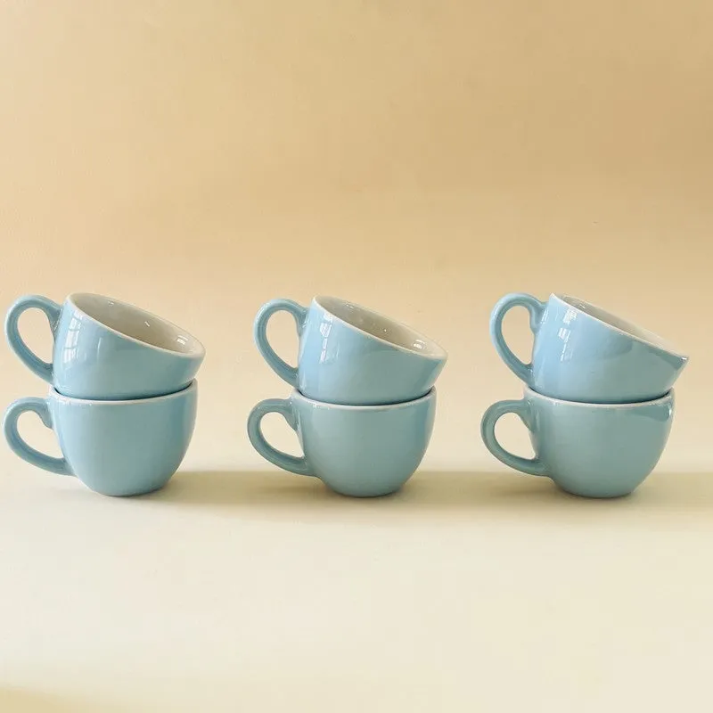 Expresso Ceramic Tea Cup (100 mL/Blue) - Set of Six media 3