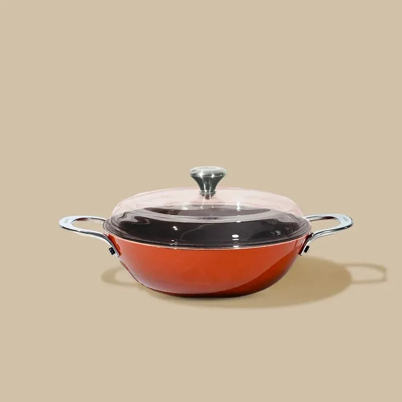 Cumin Co Enamel Cast Iron Kadhai (3000 mL) - Rust media 3