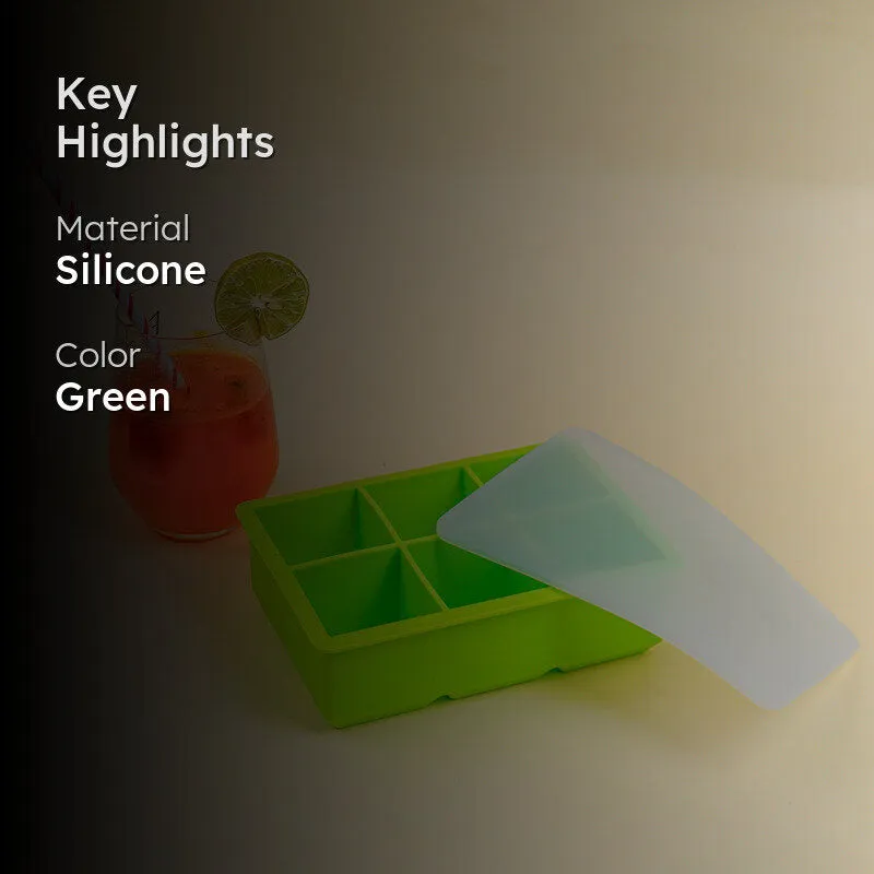 Geometric Silicone 6-Cube Ice Mould - Green media 2