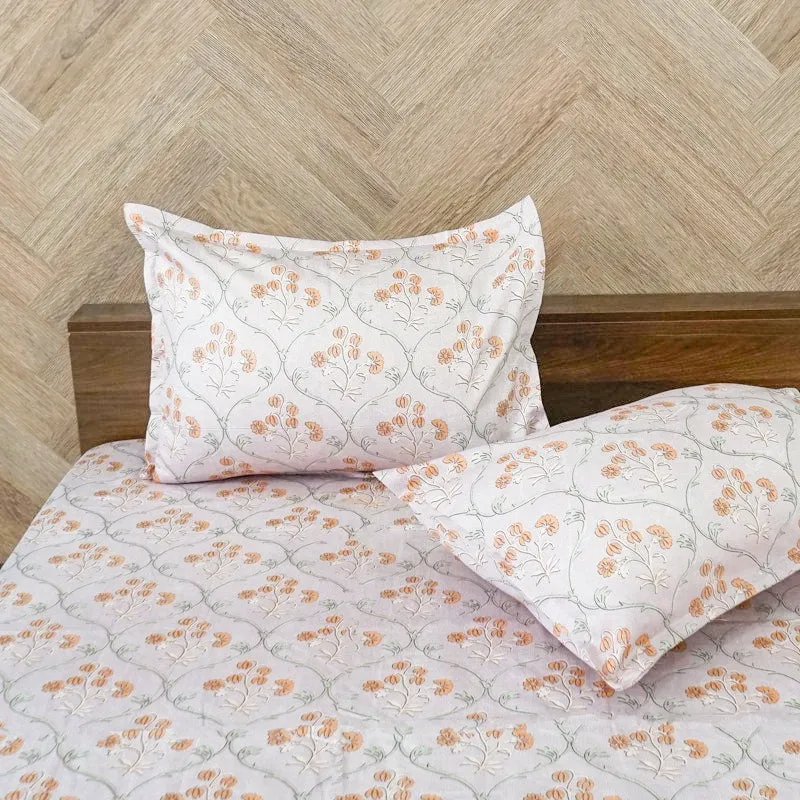 Rajsi Floral Cotton Bedsheet (Warm Pink) - 200 TC media 4