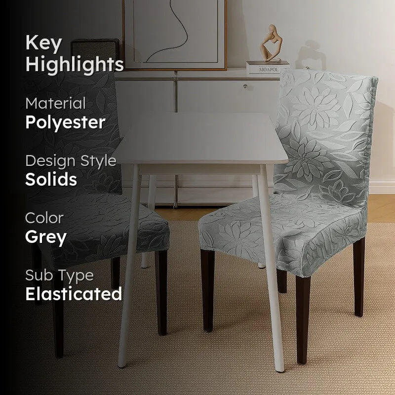 Serena Chair Cover (Light Grey) - Set Of Two media 2