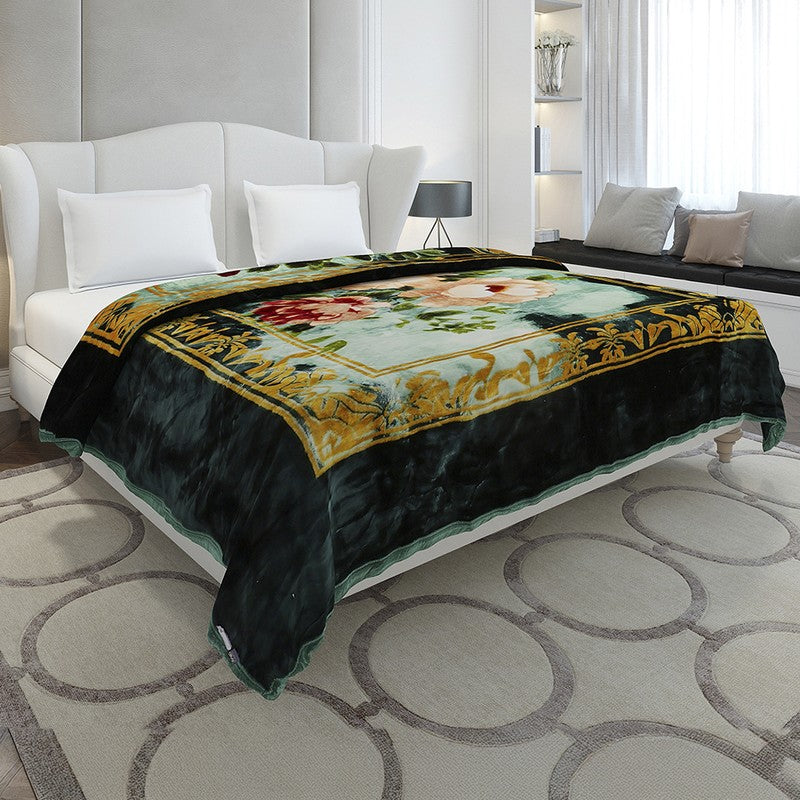 Monte Carlo Mystic Bloom Blanket (Green) - 947 GSM
