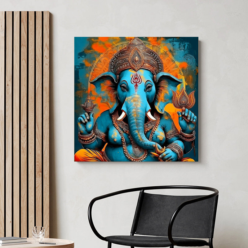 Gajamukha Ganapathy Wall Painting