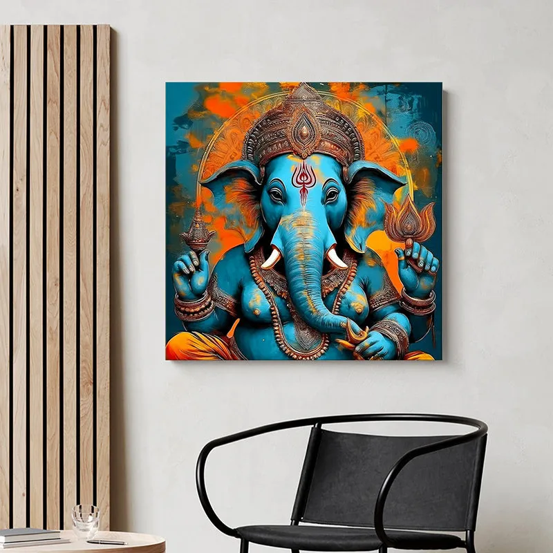 Gajamukha Ganapathy Wall Painting media 1