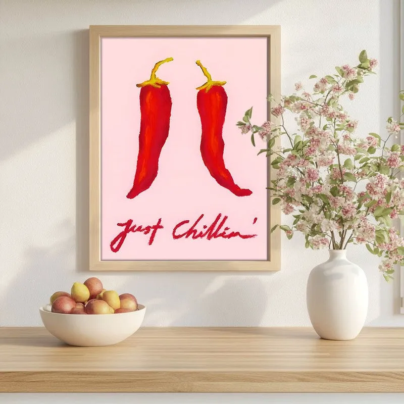 Just Chillin Archival Canvas Wall Art - Brown media 1