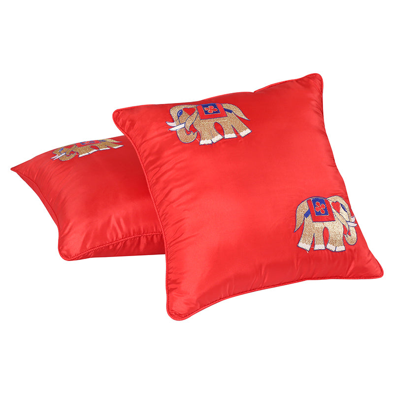 Imperial Haathi Embroidered Cushion Cover - Set Of Two media 4