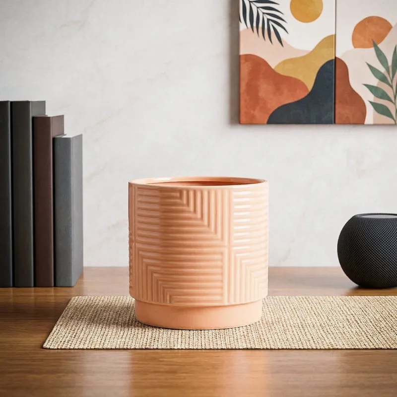 Micola Ceramic Planter - Peach media 1
