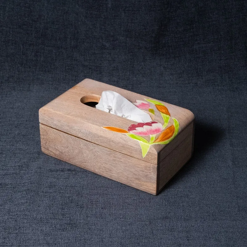 Sacred Lotus Wooden Tissue Holder media 4