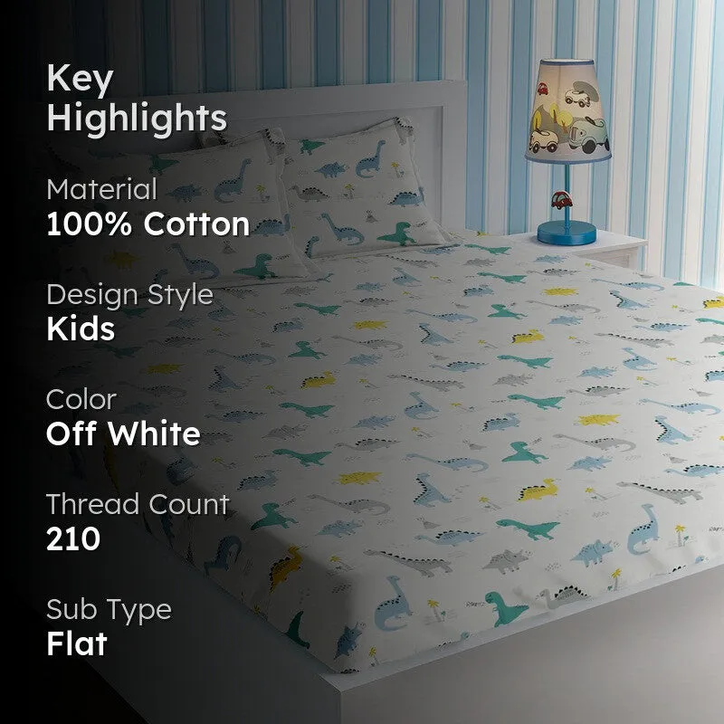 Ivory Petal Cotton Bedsheet - 210 TC media 2