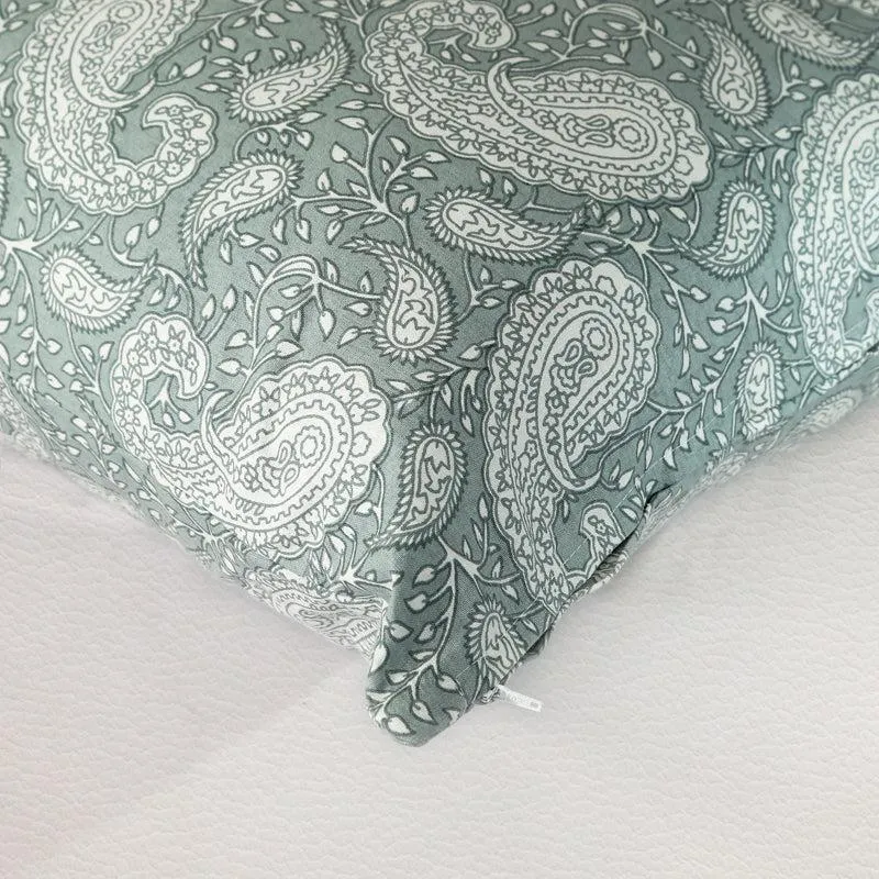 Ruksaana Printed Cushion Cover (Teal) - Set Of Five media 4