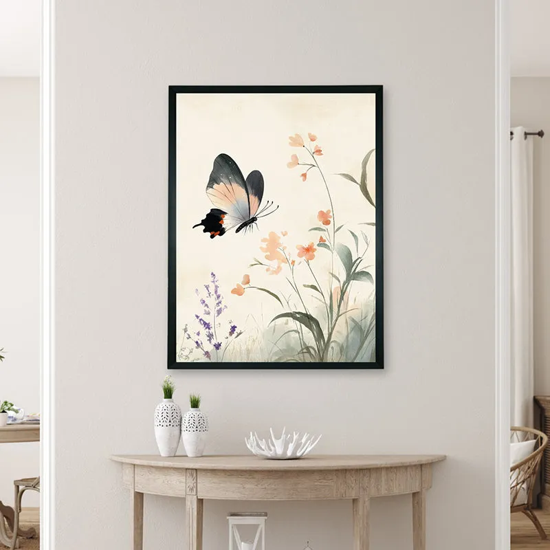 Botanical Titli Wall Art With Resin Frame media 4