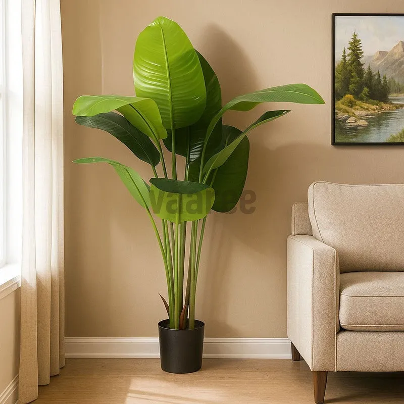 Faux Realtouch Bird of Paradise Plant With Black Plastic Pot - 3.9 Feet media 3