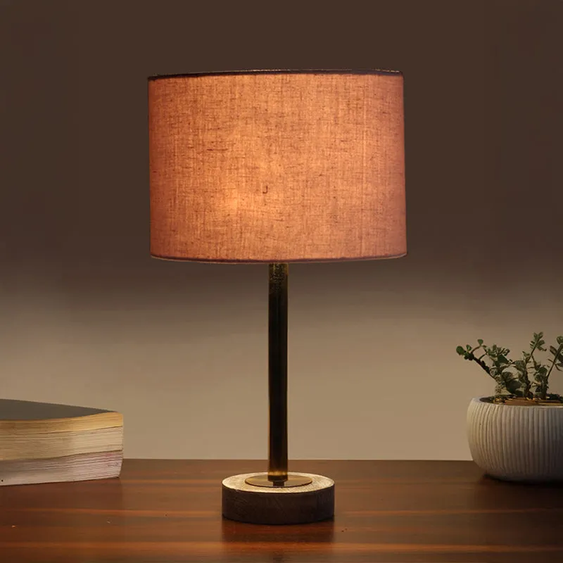 Cotin I Rodin Wooden Table Lamp - Grey,Gold,White media 1