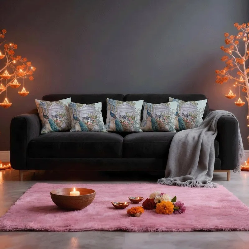 Regal Peacock Courtyard Cushion Cover media 5