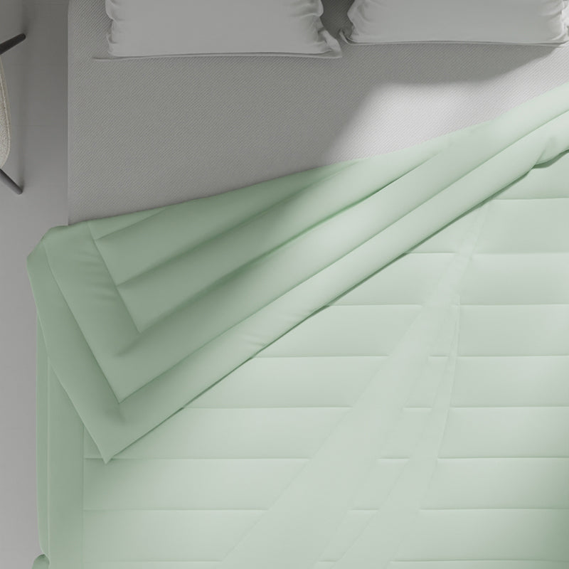 Nautica Ciel Luxe Solid Microfiber Comforter (Sage Green) - 110 GSM media 4