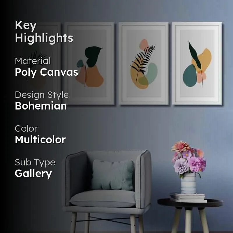 Individuality Poly Canvas Wall Art - Set Of Four media 2