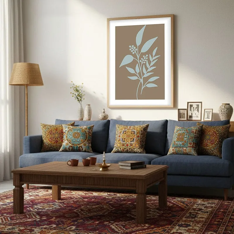 Arctic Sage Canvas Wall Painting With Brown Frame media 5