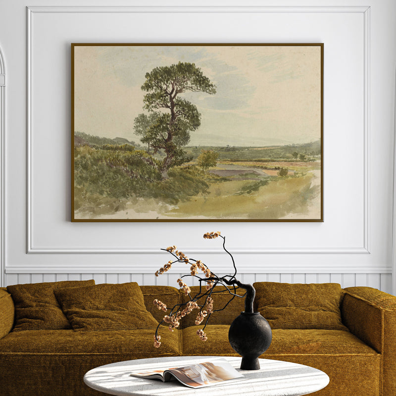 Lone Branches Wood Wall Art With Frame - Black