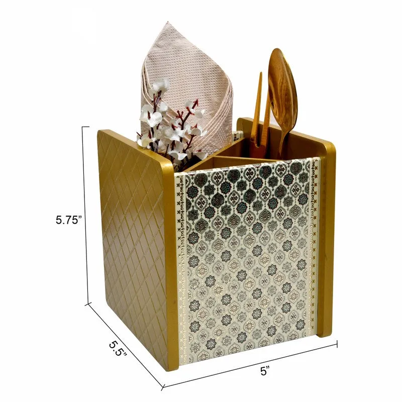 Modern Golden Wire Cutlery Stand media 6