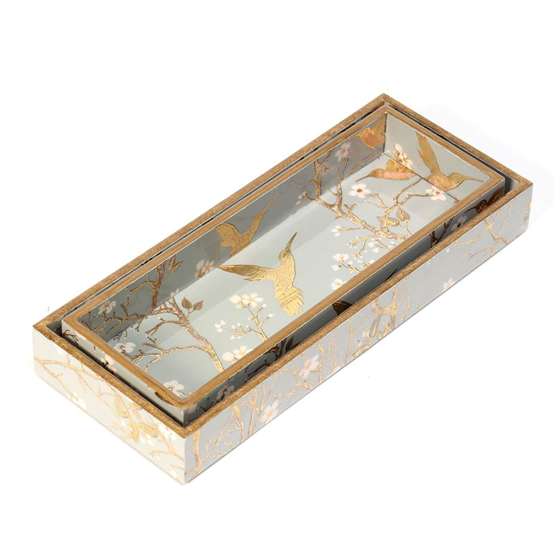 Sterling Flight Enamel Coated Serving Tray (Rectangle) - Set Of Two media 6