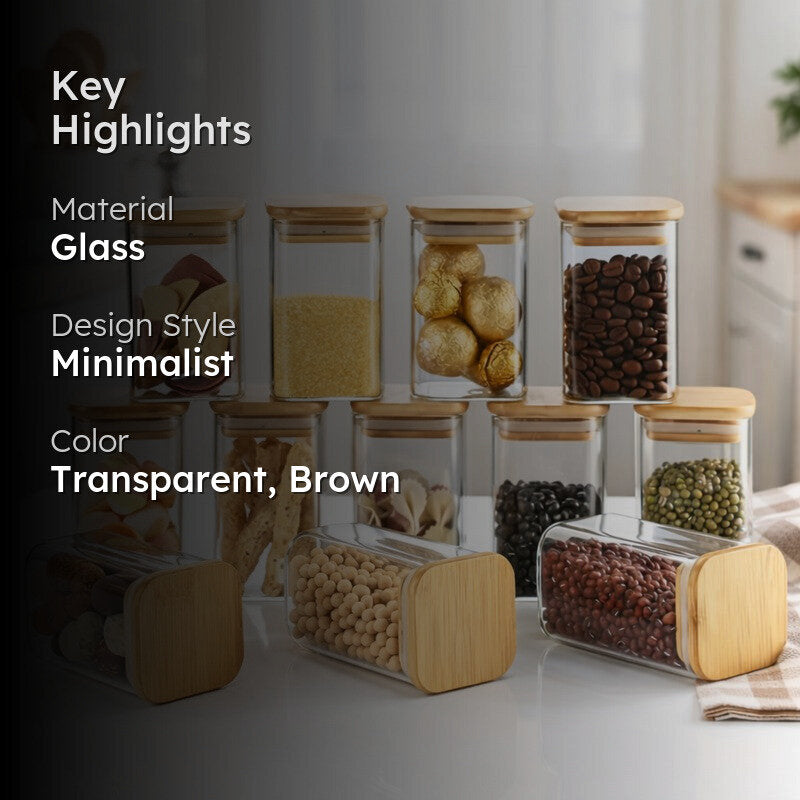 Luxe Nest Airtight Kitchen Jar (220 mL Each) - Set of Twelve media 2
