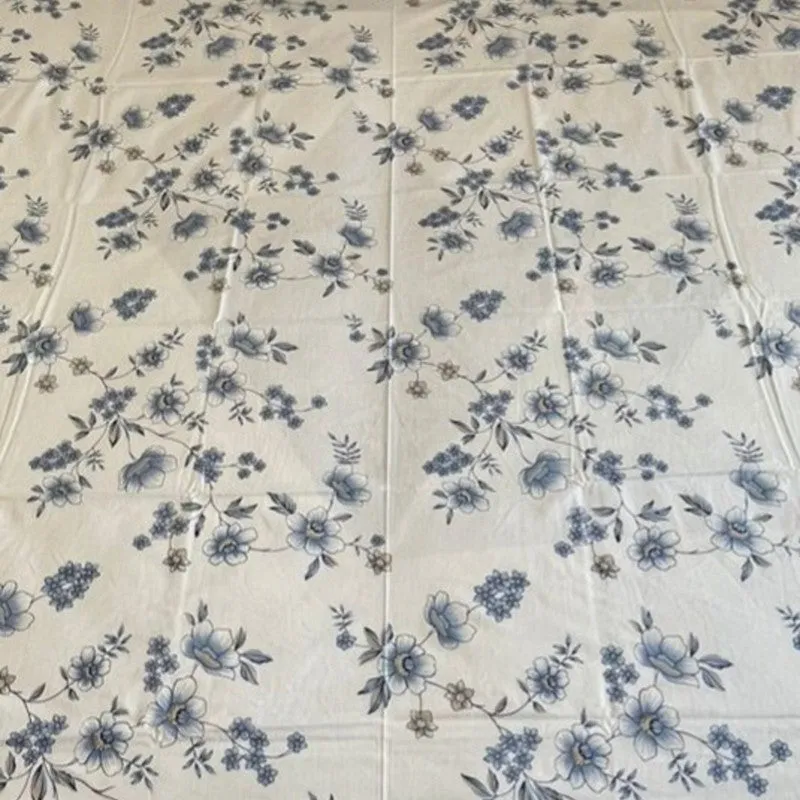 Gentle Petals Cotton Bedsheets (Blue) - 400 TC media 7