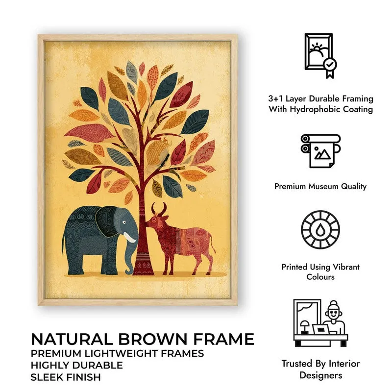 Vanira Canvas Wall Painting With Brown Frame media 10