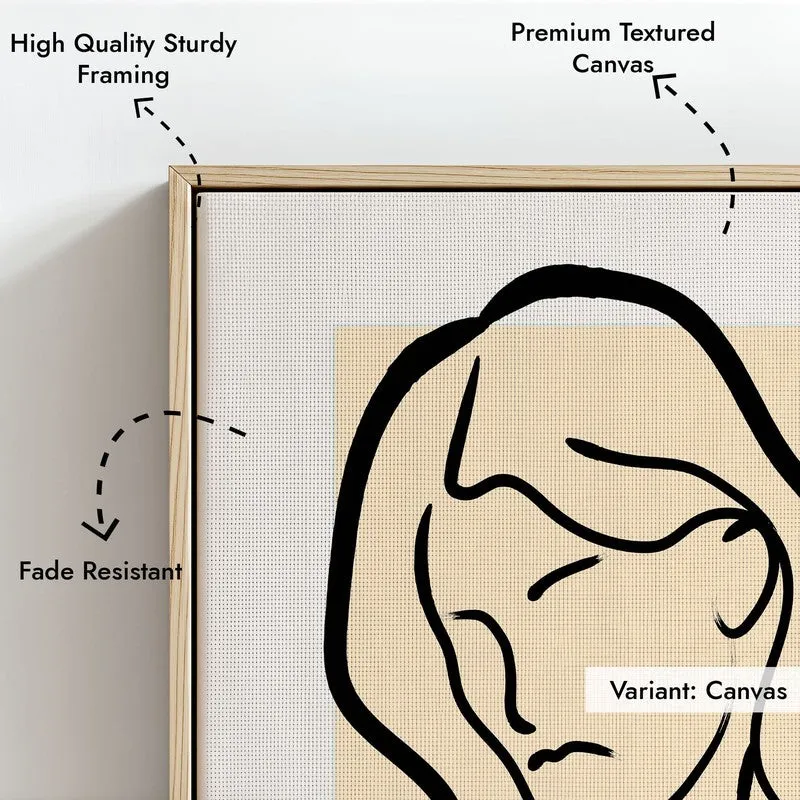 Tender Tilt Canvas Wall Painting With Brown Frame media 7