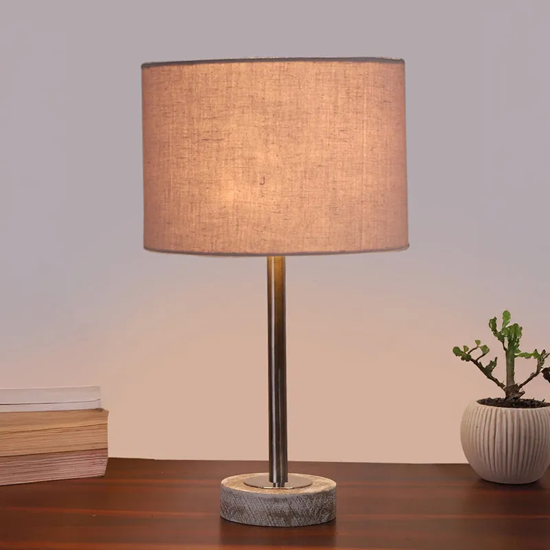 Cotin I Rodin Wooden Table Lamp - Grey,Silver,White media 2