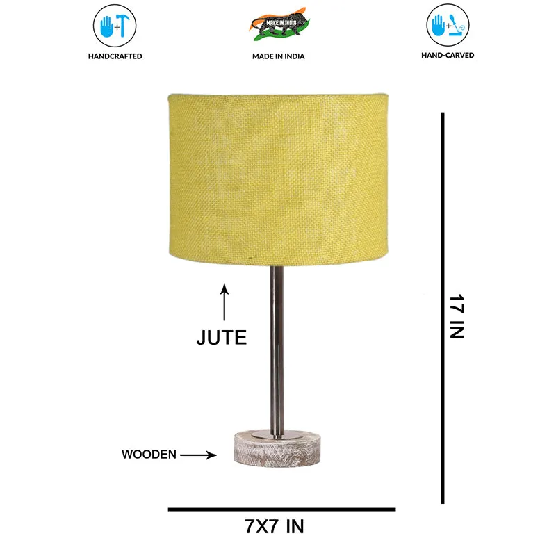 Sienna I Rodin Wooden Table Lamp - Yellow,Silver,White media 7