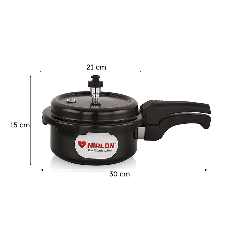 Nirlon Hard Anodized Pressure Cooker - 2000 mL/ 8 Inches media 11
