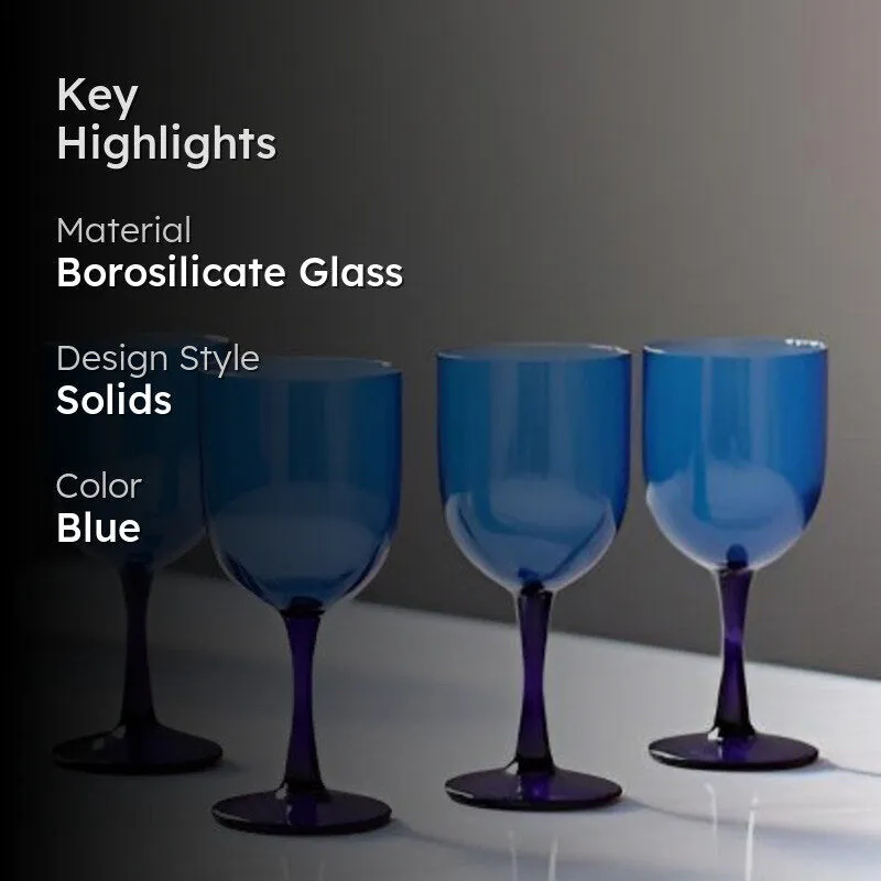 Amber Flame Goblet Glasses(280 mL) - Set Of Four media 2
