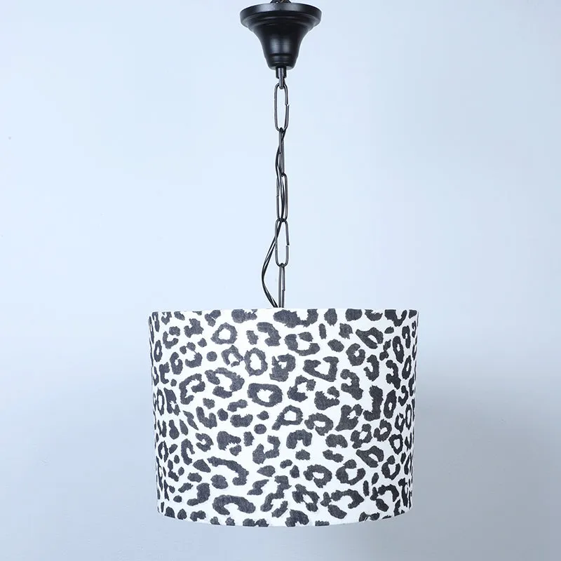 Leopard Hide Printed Iron Ceiling Lamp media 2