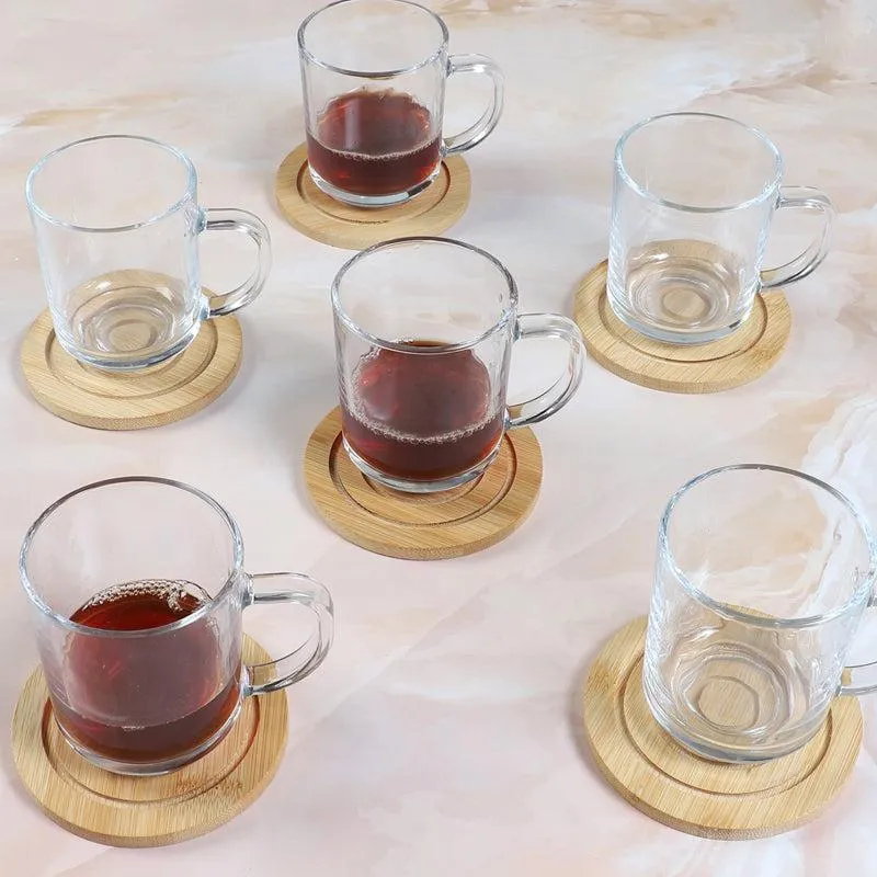 Ethan Glass Tea Cup (180 mL Each) - Set of Six media 1