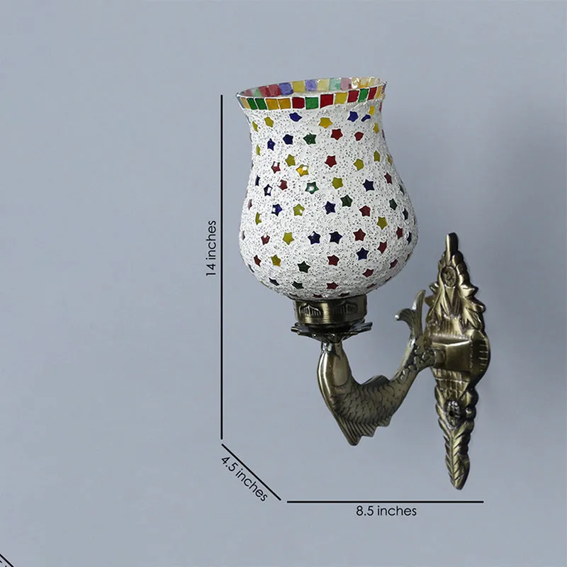 Ekta Ziada Mosaic Glass & Metal Wall Lamp media 5