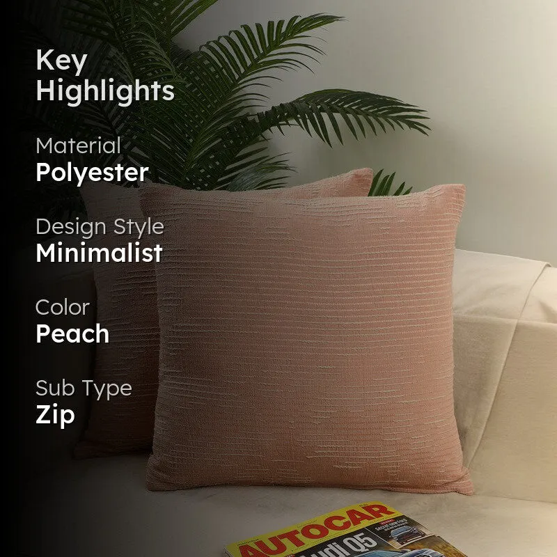 Linear Flow Cushion Cover (Peach) - Set of Two media 2