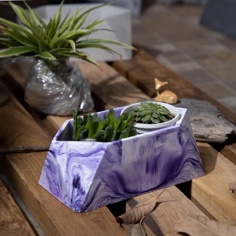 Trapex Concrete Planter - Purple media 2