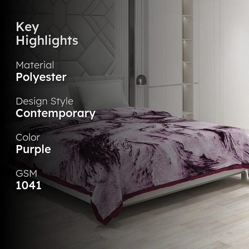 Monte Carlo Velvet Vibe Blanket (Purple)- 1041 GSM media 2
