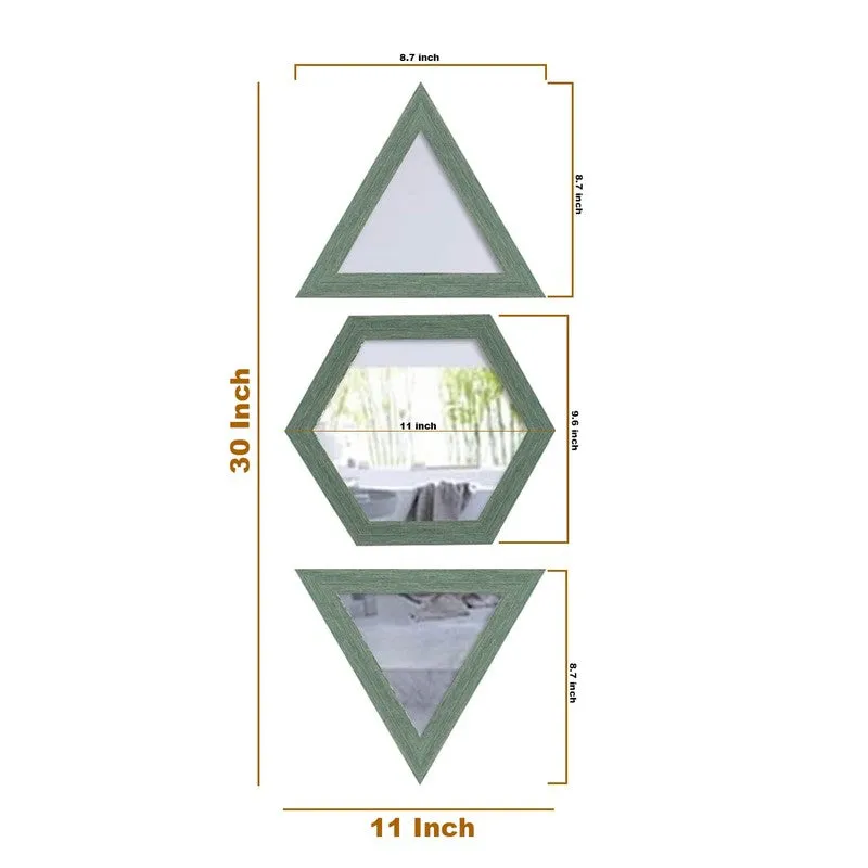Zentry Wall Mirror With PVC Frame - Set of Three media 6