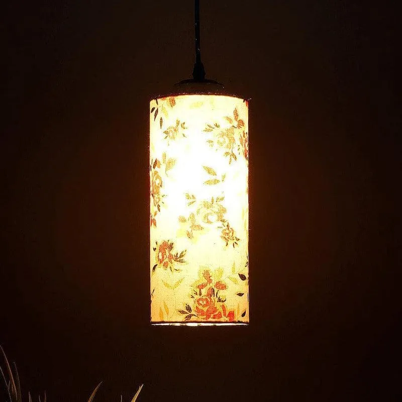 Tangy Tangerine Cotton Ceiling Lamp media 5