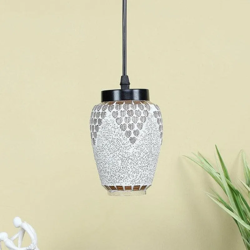 Indigo Moroccan Glass Ceiling Lamp media 3