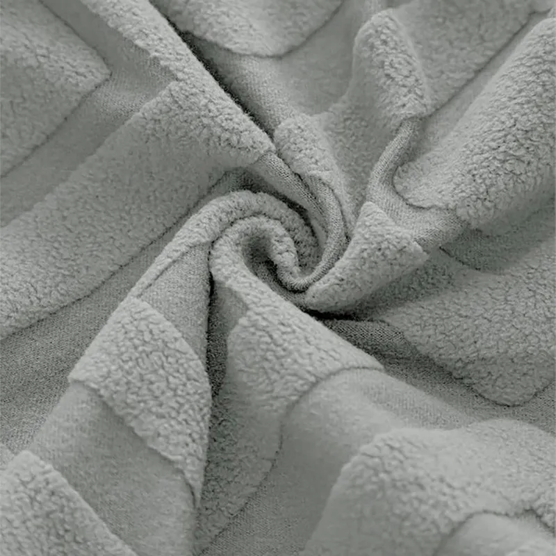 Diamante Jacquard Chair Cover (Stone Grey) - Set Of Four - 5
