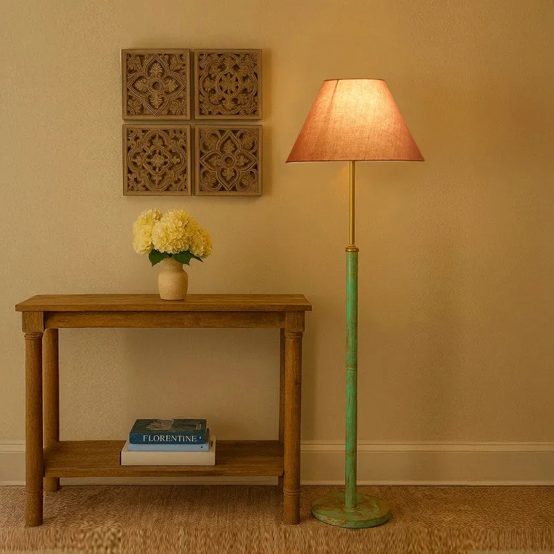 Canyon Glow Wooden Floor Lamp - Grey media 1